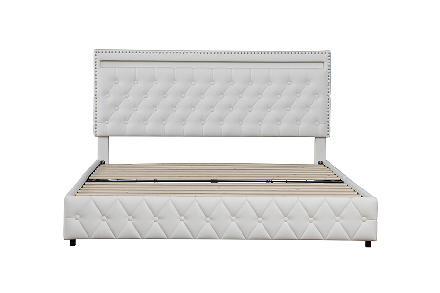 4471-1-3D Skuffer Opbevaring Smart Ambient Lighting Sengeramme