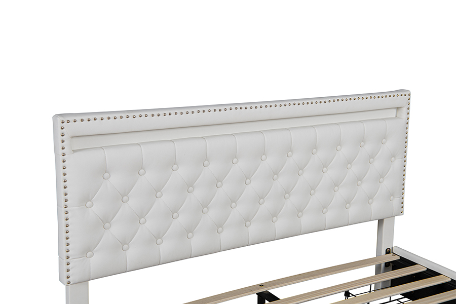 4471-1-3D Skuffer Opbevaring Smart Ambient Lighting Sengeramme