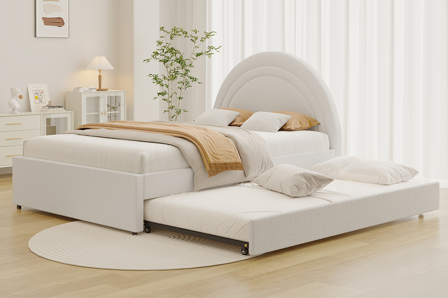 4542 Trundle Bunk Polstret buet opbevaringsseng stel