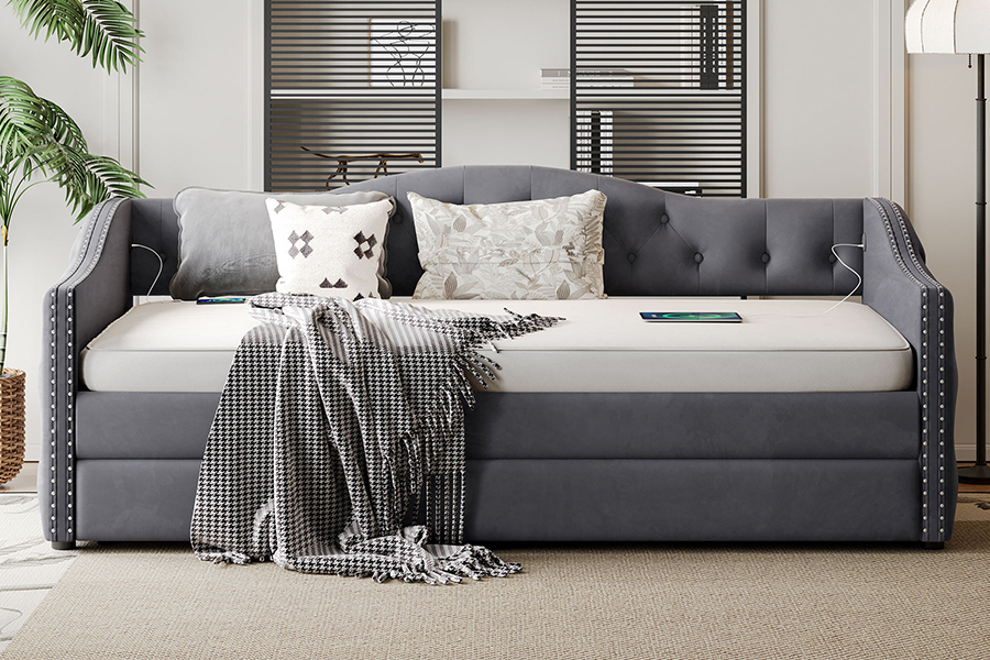 N17 Multifunktionel udtræksseng Opbevaringsfunktion Trundle Sovesofa