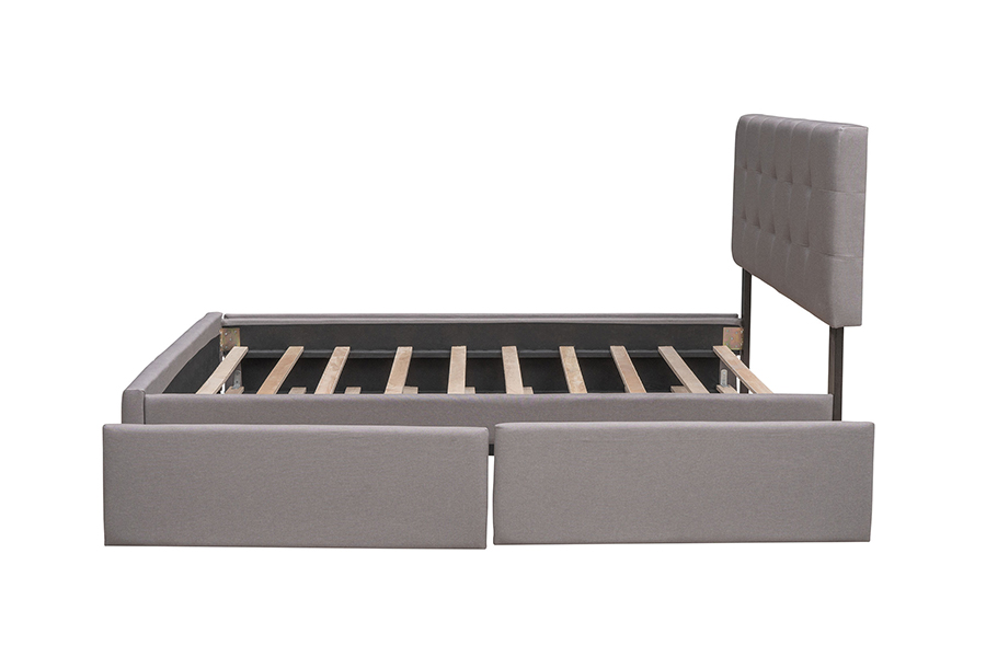 N15 Justerbar Dobbelt Holdbarhed Trundle Bunk Polstret Sengeramme