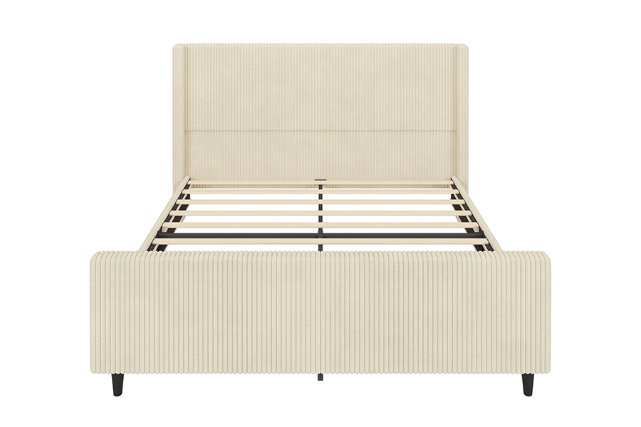 N12 Justerbar Wingback Let at skille ad Polstret Sengeramme