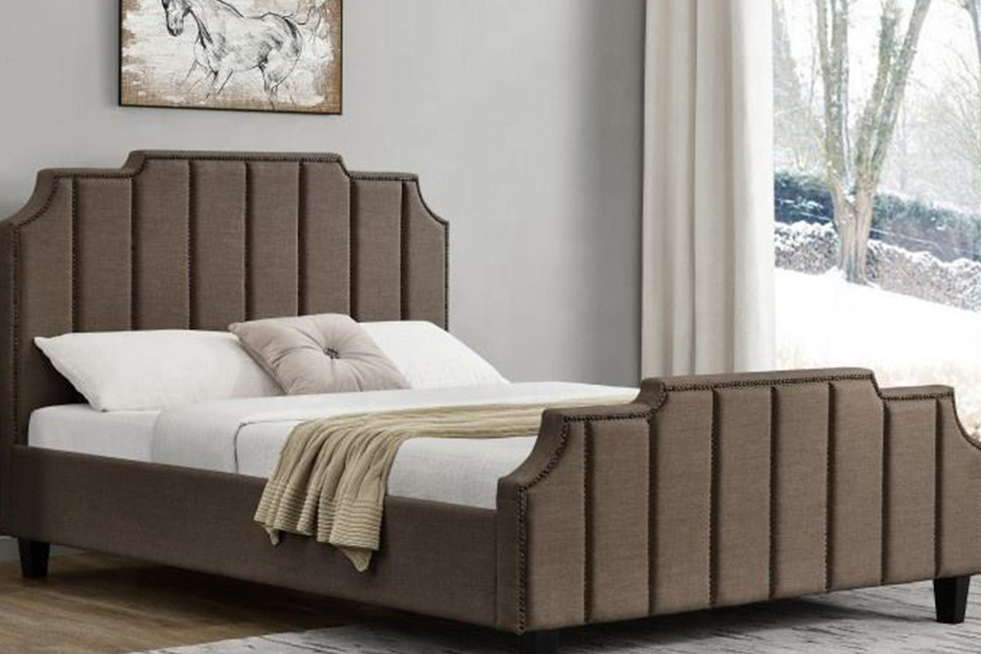 1205 velvet stof Dobbeltseng Ramme Polstret seng
