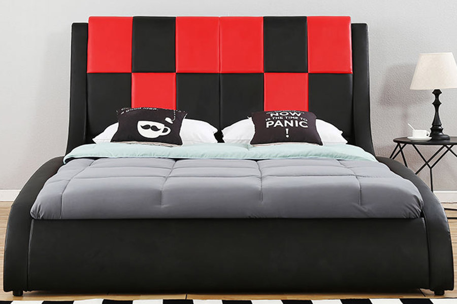 1443 Dobbelt kingsize PU syntetisk læder polstret seng