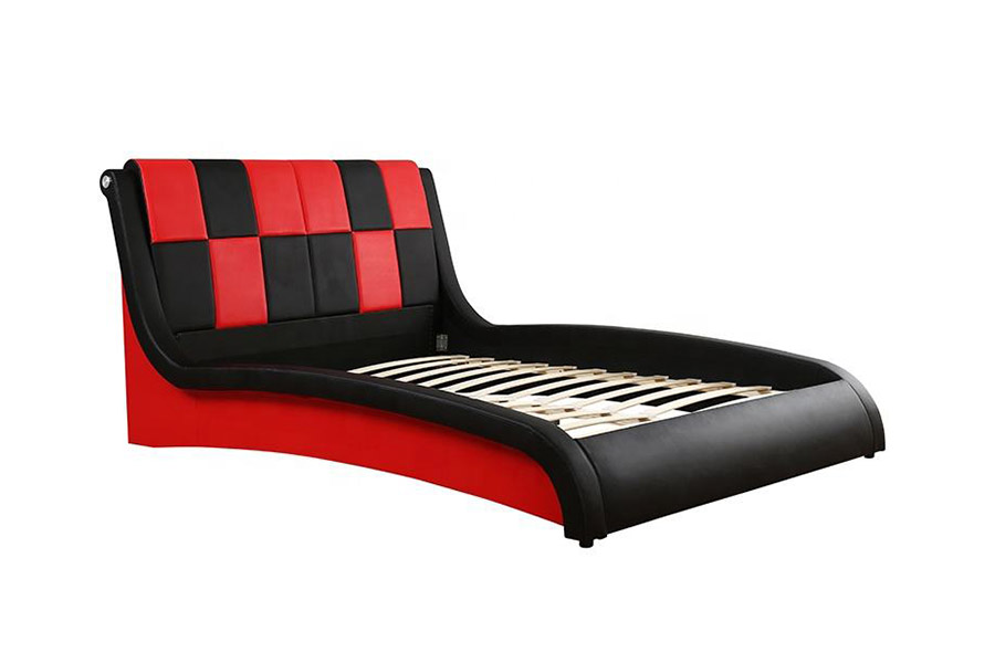 1443 Dobbelt kingsize PU syntetisk læder polstret seng