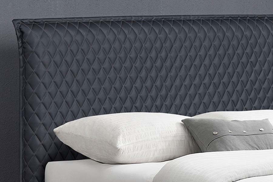 1664 Læder Bett Bed Modern Style Polstret Seng