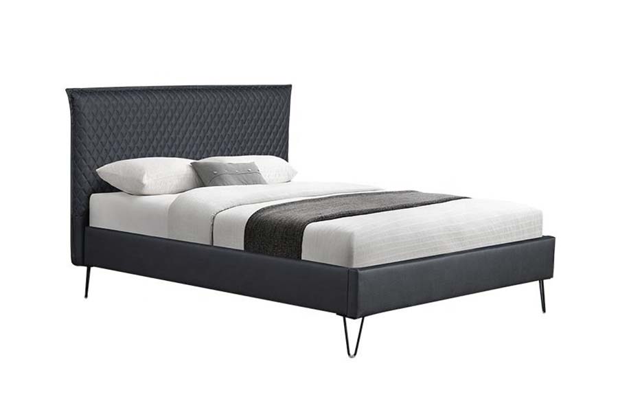 1664 Læder Bett Bed Modern Style Polstret Seng