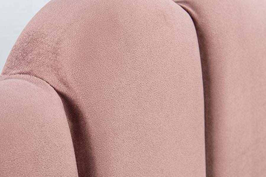 1655 Pink Linen Stof Platform Seng Polstret Seng