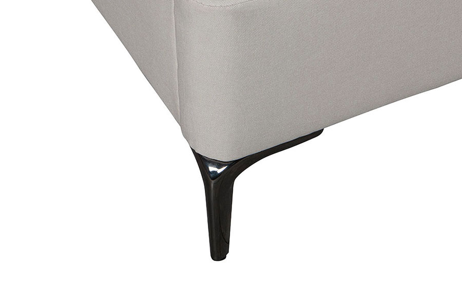4266 Zip-sengegavl Linned Beige Polstret Seng