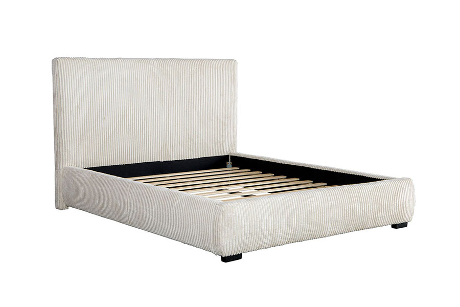 4256 Corduroy Kortfattet Sengegavl Polstret Seng