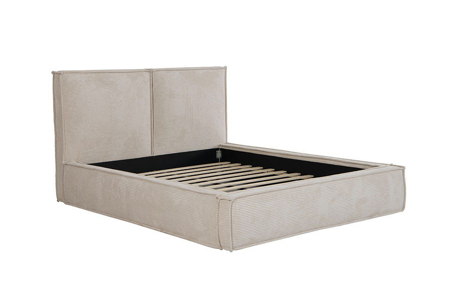 4213 fløjlsstof Tofu-design polstret seng
