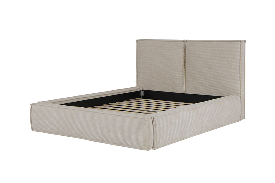4213 fløjlsstof Tofu-design polstret seng