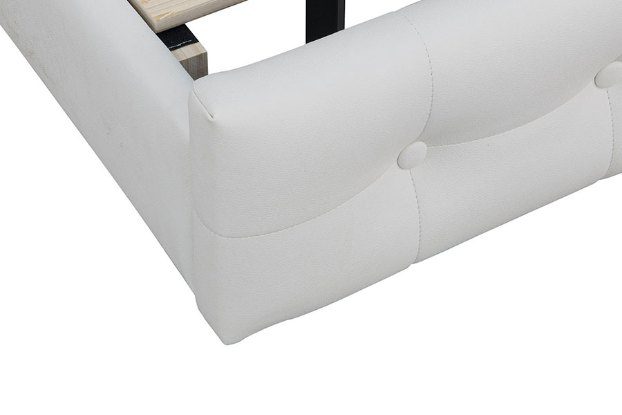4209 King-Size Justerbar LED Polstret Sengeramme