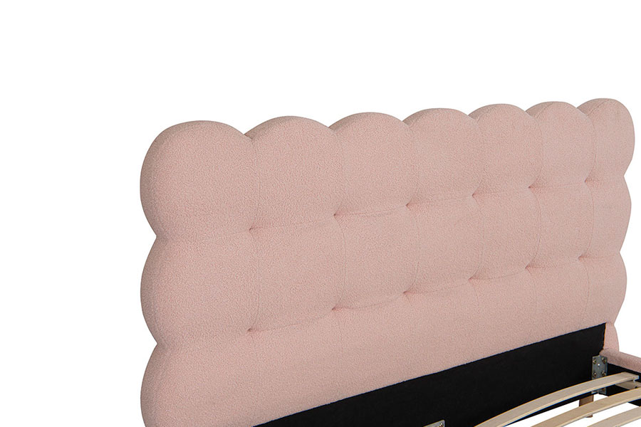 4134 fransk design sherpa uld tuftet polstret seng