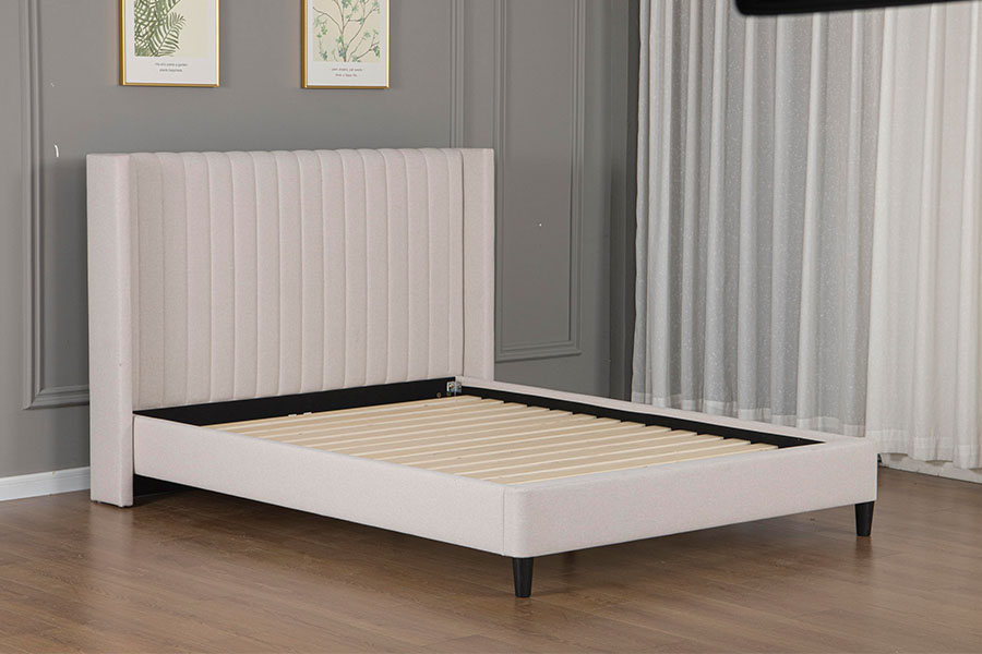 4905 Tuftet linned Minimalistisk Platform Seng