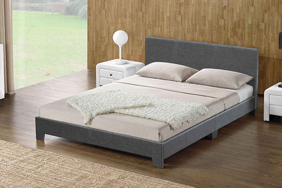 1142-2 American Style Linned Stof Træ Queen Bed ramme