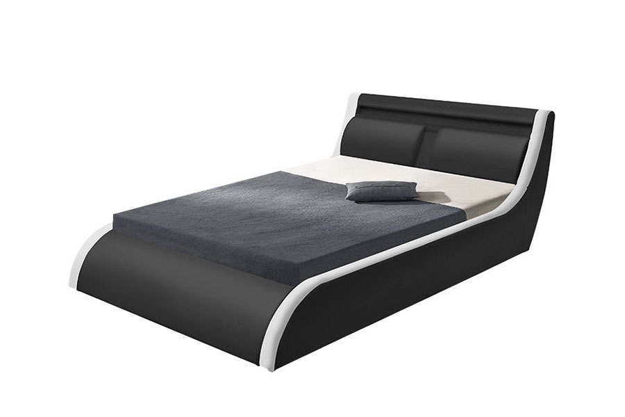 1175-1G Pude Soft LED Gas Lift Ottoman PU Læder Seng