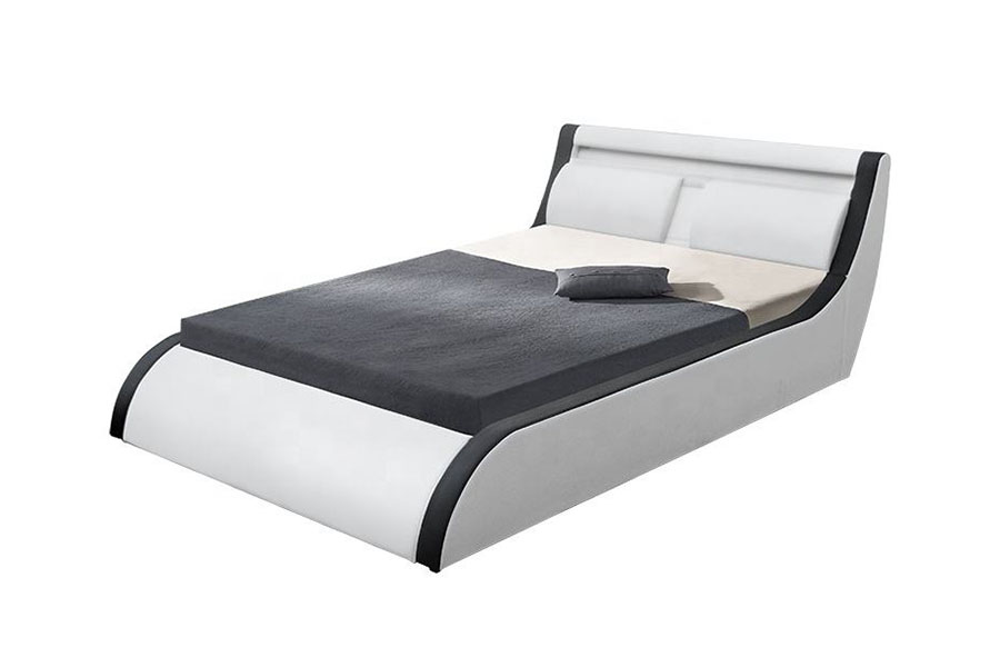 1175-1G Pude Soft LED Gas Lift Ottoman PU Læder Seng