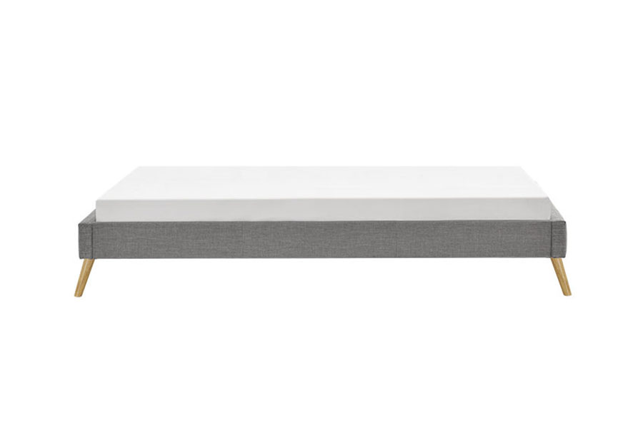 1159C Skandinavisk Krydsfiner Panel Linned Træ Fødder Bed