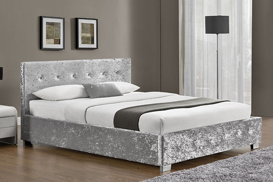 1191G stof osmannisk King-Size polstret opbevaringsseng ramme