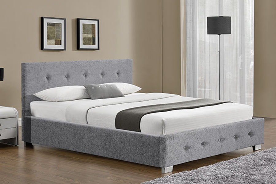 1191G stof osmannisk King-Size polstret opbevaringsseng ramme