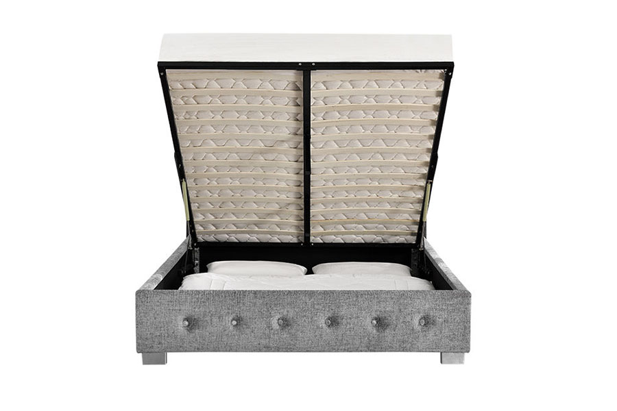 1191G stof osmannisk King-Size polstret opbevaringsseng ramme